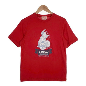 EVISU エヴィス BESPOKE INDIGO プリントTシャツ レッド Size 38 福生店