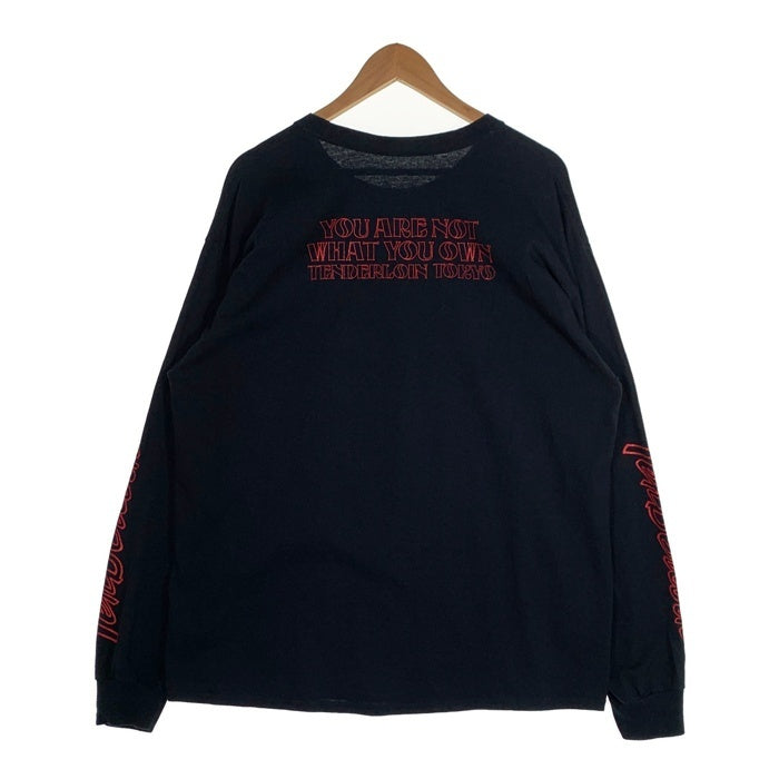 TENDERLOIN テンダーロイン T-TEE L/S LHS ロングヘアースカル プリント ロングスリーブTシャツ ブラック Size XL 福生店