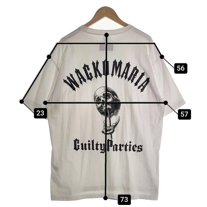 WACKO MARIA ワコマリア 56 TATTOO STUDIO タトゥースタジオ WASHED HEAVY WEIGHT CREW NECK T-SHIRT ウォッシュドヘビーウェイト プリントTシャツ ホワイト Size M 福生店