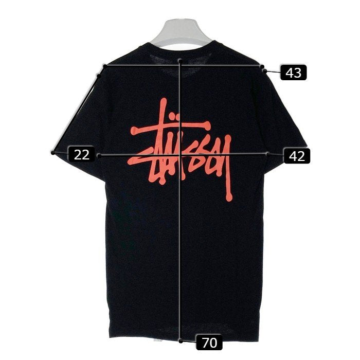 STUSSY ステューシー ロゴ 両面プリント Tシャツ ブラック sizeS 瑞穂店