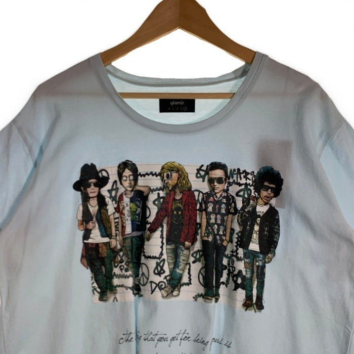 glamb グラム Legend CS レジェンド カットソー プリントTシャツ スカイブルー GB17SM/CS03 Size 4 福生店