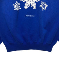 ULTRA SWEATS ウルトラスェット USA製 雪柄プリント スウェットトレーナー ブルー sizeXL 瑞穂店
