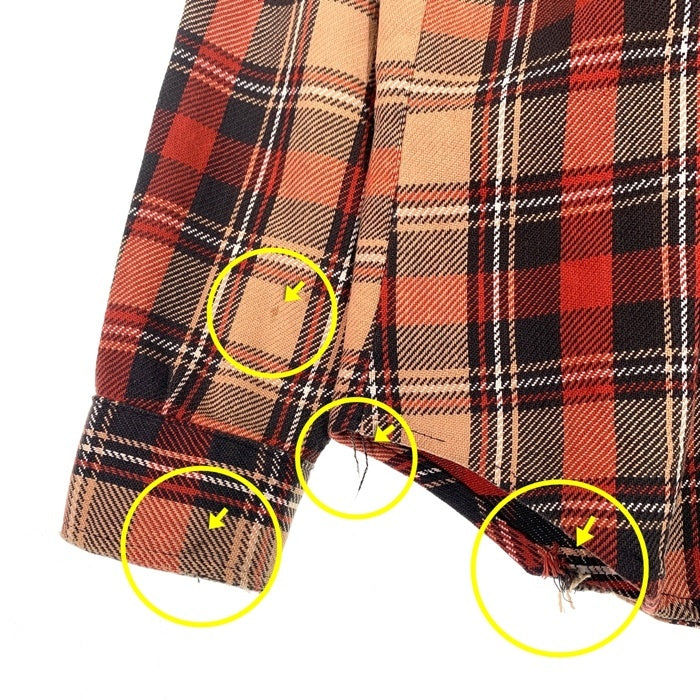 70's BIG MAC ビッグマック フランネルチェックシャツ レッド ベージュ Size S 福生店