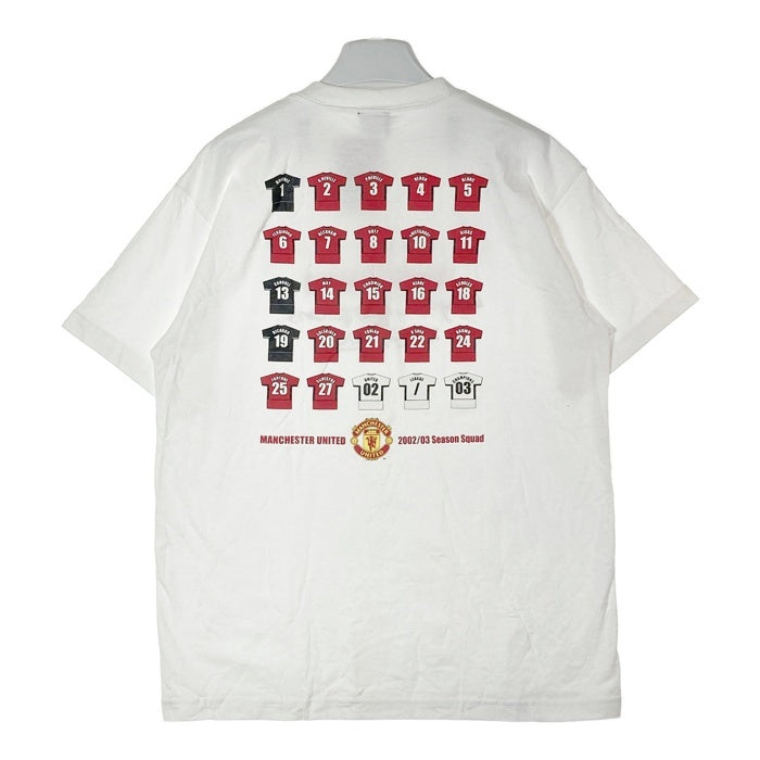 MANCHESTER UNITED マンチェスターユナイテッド 2002-2003 リーグ優勝記念Tシャツ ホワイト sizeL 瑞穂店