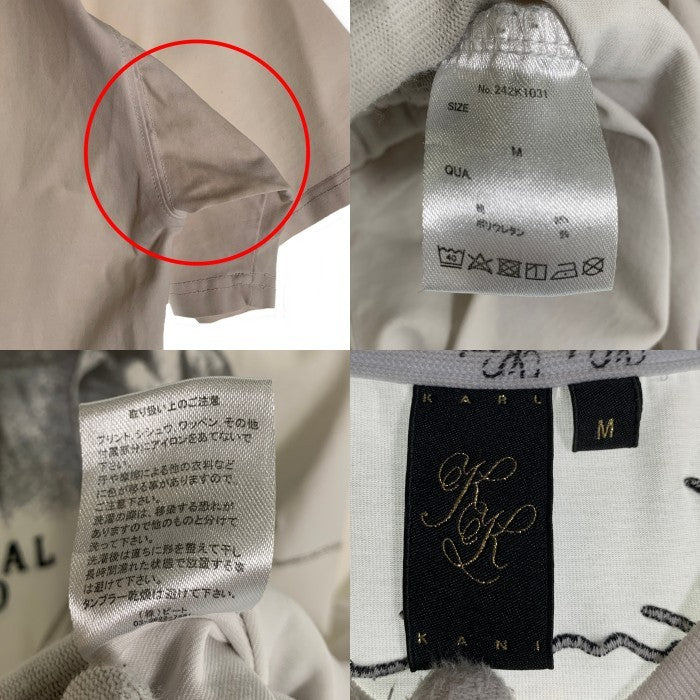 Karl Kani カールカナイ ビッグシルエットベイビー プリント刺繡 Tシャツ ホワイト SIze M 福生店
