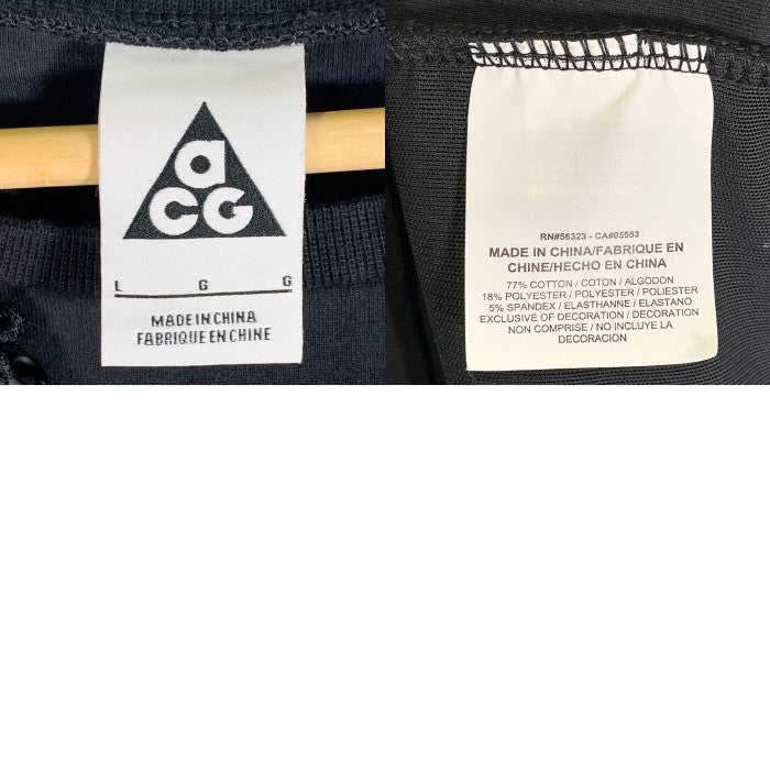 NIKE ACG ナイキエーシージー 18SS COMPONENT FLEECE TOP プルオーバーパーカー 5分袖 ブラック AJ2760-010 Size L 福生店