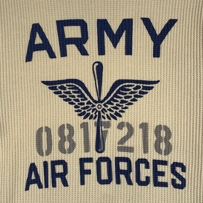 TOY'S McCOY トイズマッコイ ARMY AIR FORCE モックネック サーマルカットソー クリーム Size M 福生店