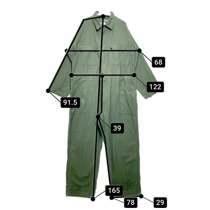 US ARMY アメリカ軍 01年会計 COVERALLS UTILITY ユーティリティ カバーオール オールインワン ツナギ オリーブ sizeXL 瑞穂店