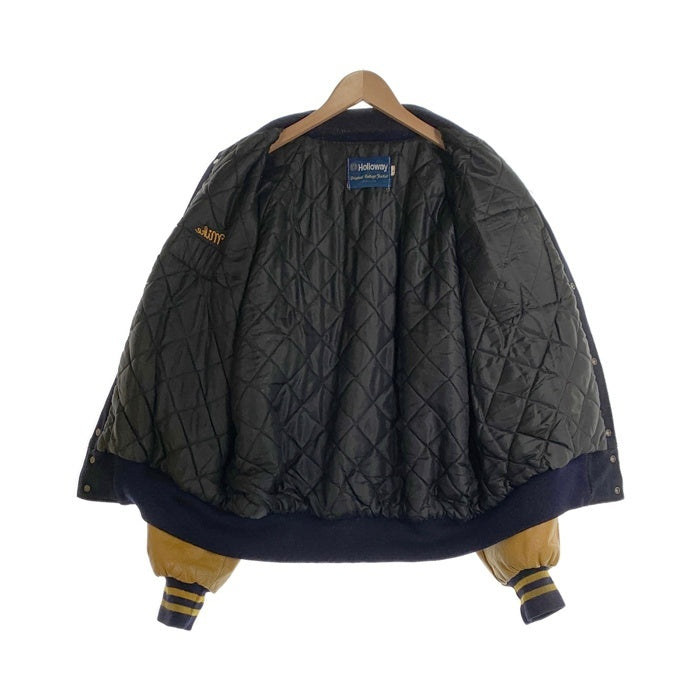 90's Holloway ホロウェイ スタジアム ジャケット スタジャン ブラック イエロー USA製 Size L 福生店