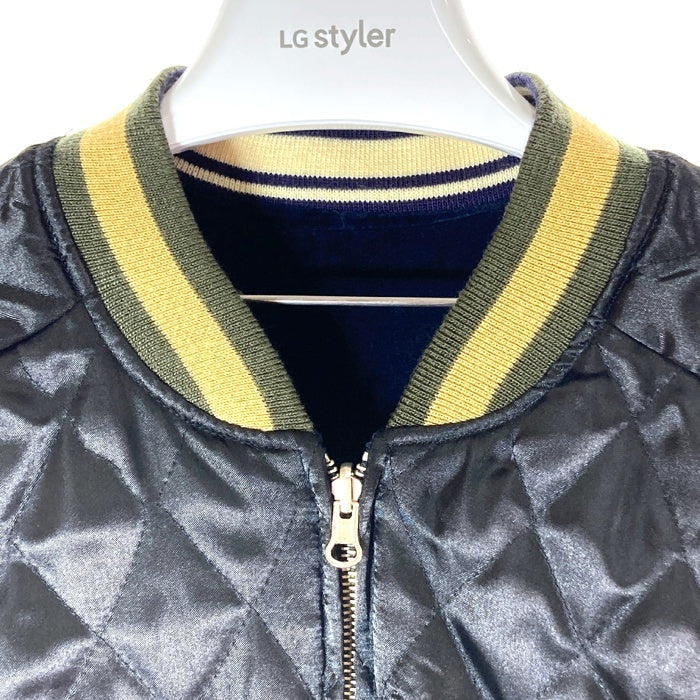 PEAK'D YELLOW ピークドイエロー リバーシブル スカジャン ネイビー size42 瑞穂店