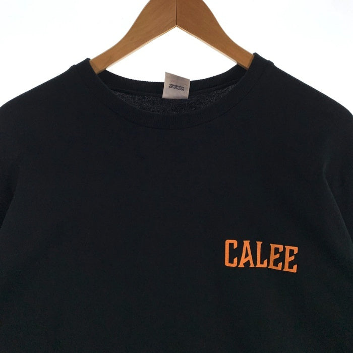 CALEE キャリー プリント ロングスリーブTシャツ 七分袖 ブラック Size L 福生店