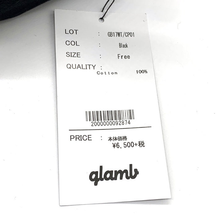 glamb グラム Born Slippy cap ボーンスリッピーキャップ  ジェット コーデュロイ ブラック 福生店
