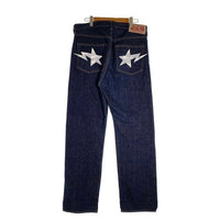 A BATHING APE アベイシングエイプ ベイプスタカモプリント テーパードデニムパンツ ジーンズ インディゴ Size XL 福生店