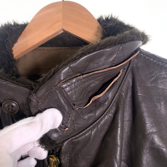U.S. NAVY 米海軍 USN G-1 LEATHER FLIGHT JACKET レザー フライト ジャケット グレー 8415-00-526-7624 Size 48 福生店