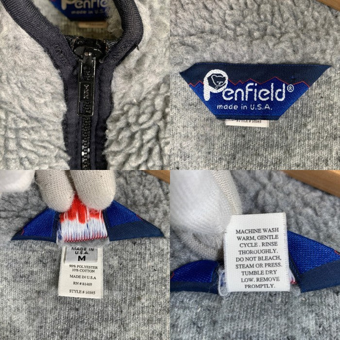 90's Penfield ペンフィールド ジップアップ ボアフリースジャケット グレー USA製 Size M 福生店