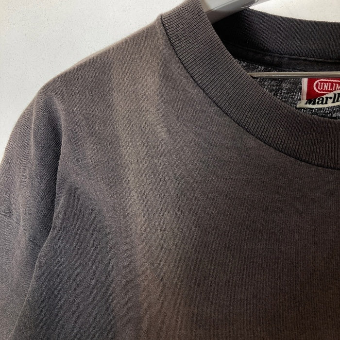 Marlboro マルボロ UNLIMITED TRAIN アンリミテッド トレイン USA製 マルボロタグ ポケット付きTシャツ フェードブラック sizeF 瑞穂店