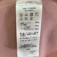 AVIREX アヴィレックス 6173381 Tシャツ 星条旗 CREW NECK STAR SPANGLED BANNER ピンク sizeM 瑞穂店