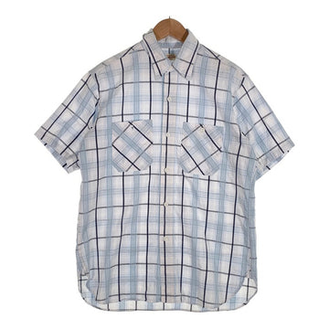 SUGAR CANE シュガーケーン チェックワークシャツ 半袖 ホワイト ブルー SC31768 Size M 福生店