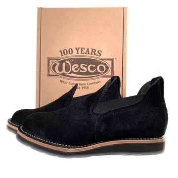 Wesco ウエスコ Custom Romeo カスタム ロメオ ラフアウト スリッポン レザーブーツ クレープソール ブラック Size 9E (27cm) 福生店