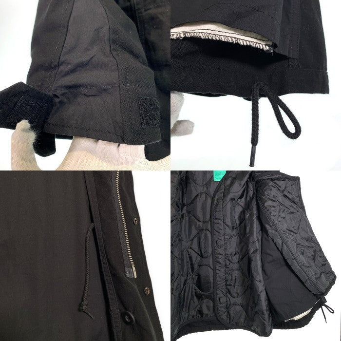 HOUSTON ヒューストン U.S.ARMY M-65 ミリタリージャケット ライナー付 ブラック 50815 Size M-R 福生店