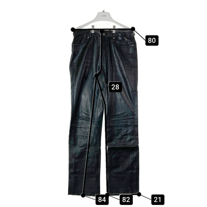 HARLEY DAVIDSON ハーレーダビッドソン 5ポケット レザーパンツ 裾切りっぱなし ブラック size32 瑞穂店