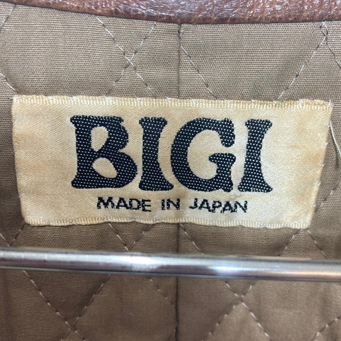 BIGI ビギ 日本製 ダブル レザージャケット ブラウン size- 瑞穂店