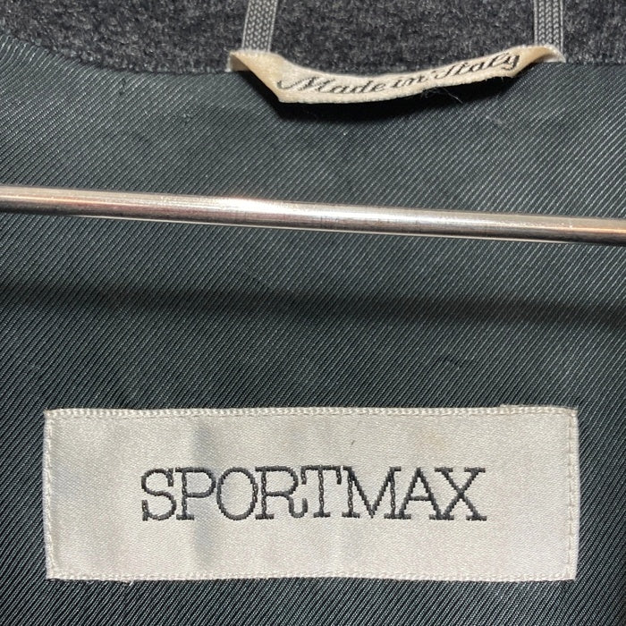 SPORTMAX スポーツマックス マックスマーラ ダブルボタンコート ウールXアンゴラ ダークグレー size38 瑞穂店
