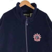 CCM シーシーエム Newyork Rangers ニューヨーク レンジャース NHL ジップアップ フリース ジャケット ネイビー カナダ製 Size XL 福生店