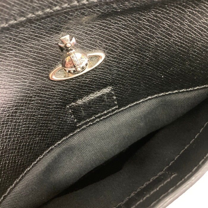 Vivienne Westwood ヴィヴィアンウエストウッド レザー スクエアショルダーバッグ ブラック 瑞穂店