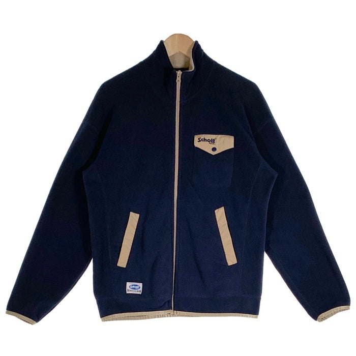 Schott ショット ジップアップ フリースジャケット ネイビー 782-2252030 Size M 福生店