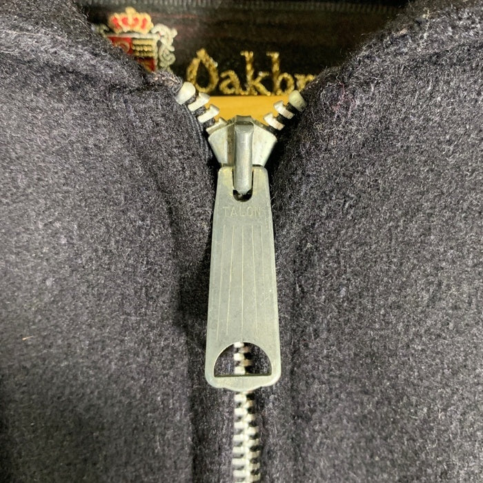 60's Oakbrook Sportswear オークブルックスポーツウェア ウール ジップアップジャケット ブラック TALON ヒゲロング Size L 相当 福生店