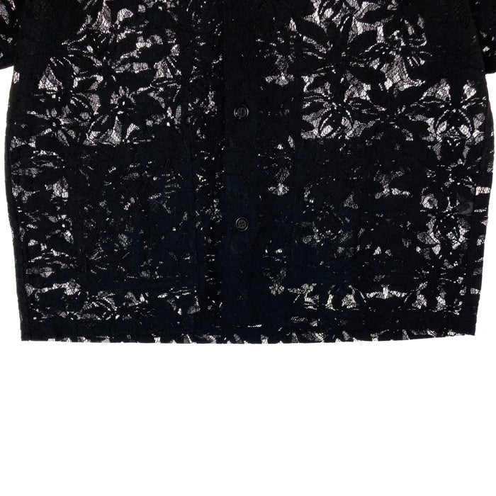 Needles ニードルズ Cabana Shirt カバナシャツ C Pe R Lace Cloth FLOWER フラワーレース 半袖 ブラック MR252 Size L 瑞穂店