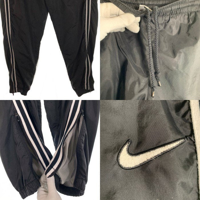 90-00's NIKE ナイキ ナイロン サイドライントラックパンツ ブラック 白タグ Size XL(18-20) 福生店