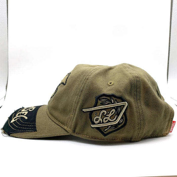 DIESEL ディーゼル C-PATCHY シーパッチー ベースボールキャップ ダメージ加工 オリーブ A24140 Size 2 福生店