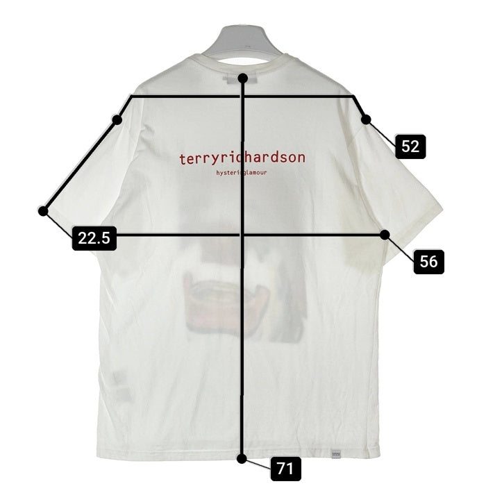 HYSTERIC GLAMOUR ヒステリックグラマー 02241CT51 TERRY RICHARDSON テリー・リチャードソン Tシャツ ホワイト sizeXL 瑞穂店