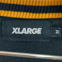 XLARGE エクストララージ パイル刺繍 バイカラー スウェットトレーナー ブラック×イエロー sizeM 瑞穂店