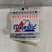 90's majestic マジェスティック Newyork Yankees ニューヨーク ヤンキース 半袖 ベースボールシャツ グレー Size XL 福生店