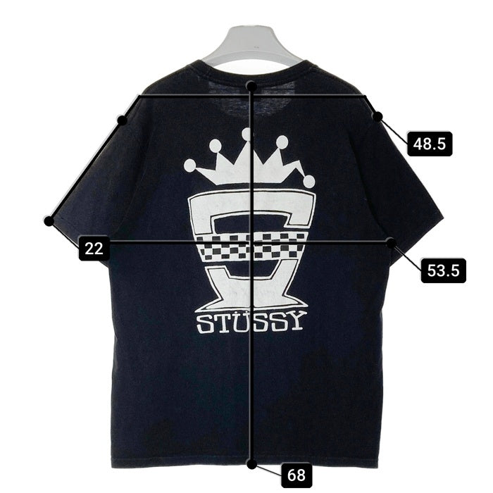 STUSSY ステューシー トライブ クラウン Tシャツ ブラック sizeM 瑞穂店