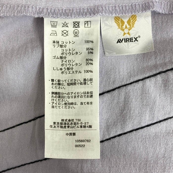 AVIREX アヴィレックス 783-5117603 CUFFS OPEN LOGO TAPE EMBROIDERED ONEPIECE カフスオープンロゴ ワンピース パープル sizeF 瑞穂店