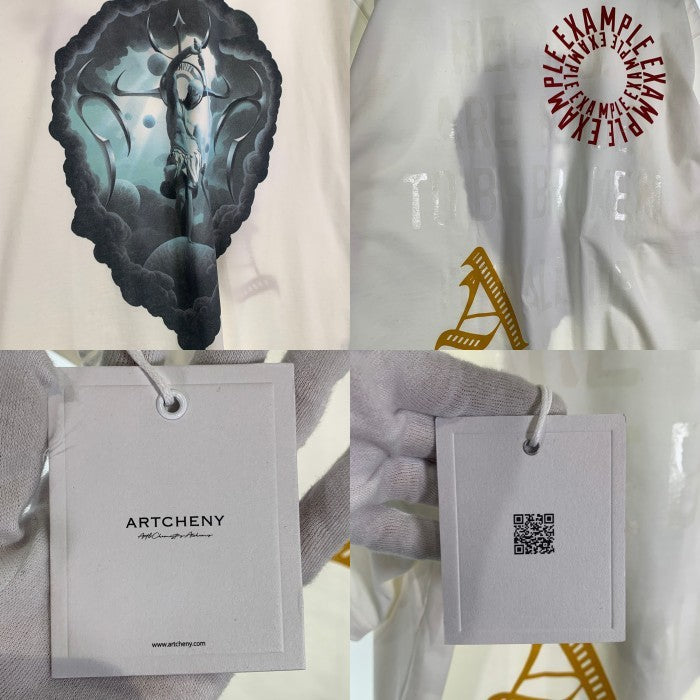 EXAMPLE エグザンプル ARTCHENY アーケニー Ancient Hero T Shirt プリントTシャツ ホワイト Size 5 福生店