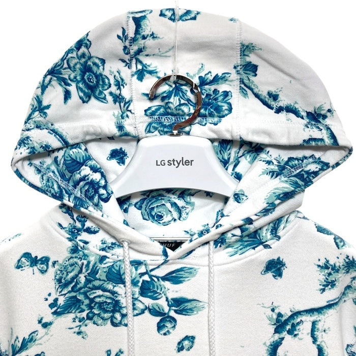 HUF ハフ 花柄パーカー ホワイト sizeM 瑞穂店