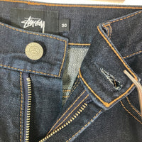 STUSSY ステューシー デニム パンツ レザーパッチ インディゴ sizeW30 瑞穂店