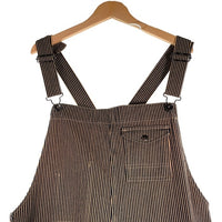 AT-DIRTY アットダーティー ヒッコリーストライプ オーバーオール ブラウン CKS1015 Size L 福生店