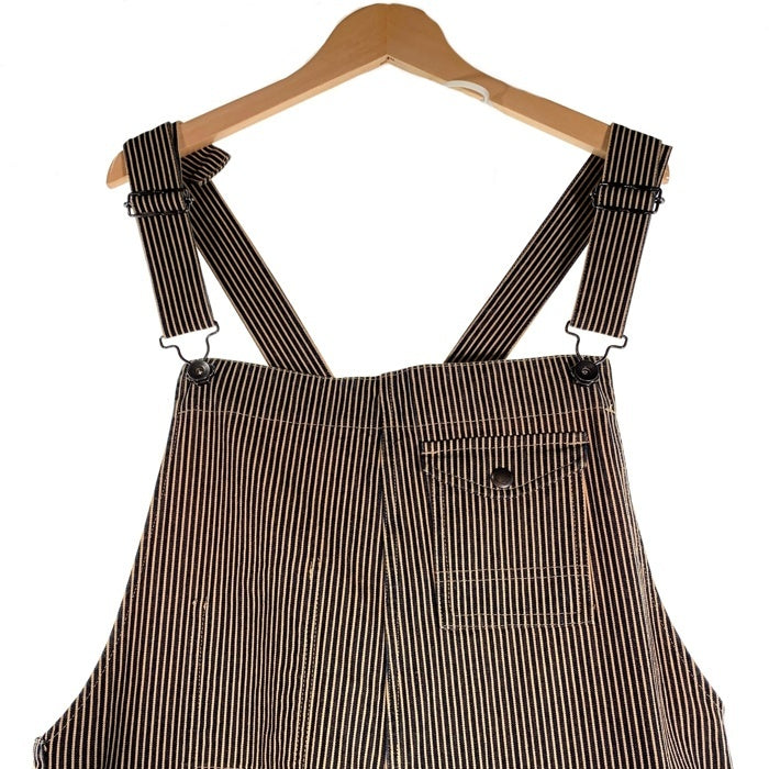 AT-DIRTY アットダーティー ヒッコリーストライプ オーバーオール ブラウン CKS1015 Size L 福生店