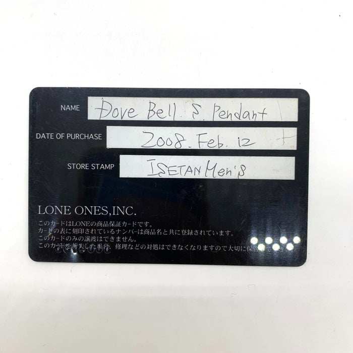 LONE ONES ロンワンズ Dove Bell S Pendant ドーヴ ベル ペンダント トップ シルバー925 Size S 福生店
