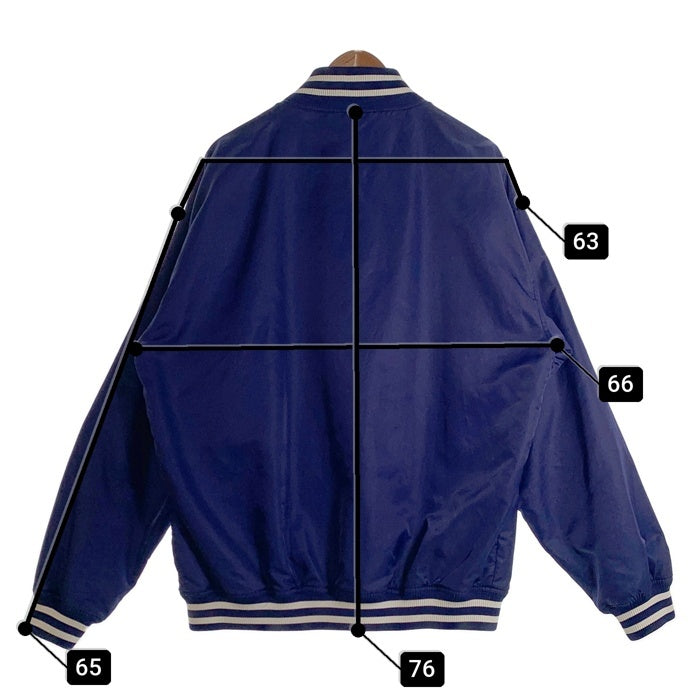 Schott ショット 22SS NYLON VARSITY JACKET ナイロン バーシティジャケット スタジャン ロイヤルブルー 3122055 スナップボタン Size 2XL 福生店