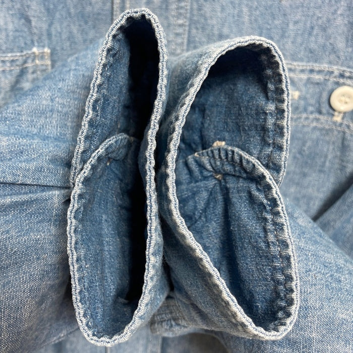WAREHOUSE ウエアハウス Duck Digger ダックディガー LOOSE FIT シャンブレーワークシャツ ライトブルー Size 36 瑞穂店