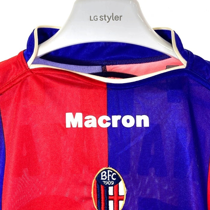 Macron マクロン ボローニャFC 03-04 ホーム ユニフォーム NAKATA 中田英寿 ブルーxレッド sizeL 瑞穂店