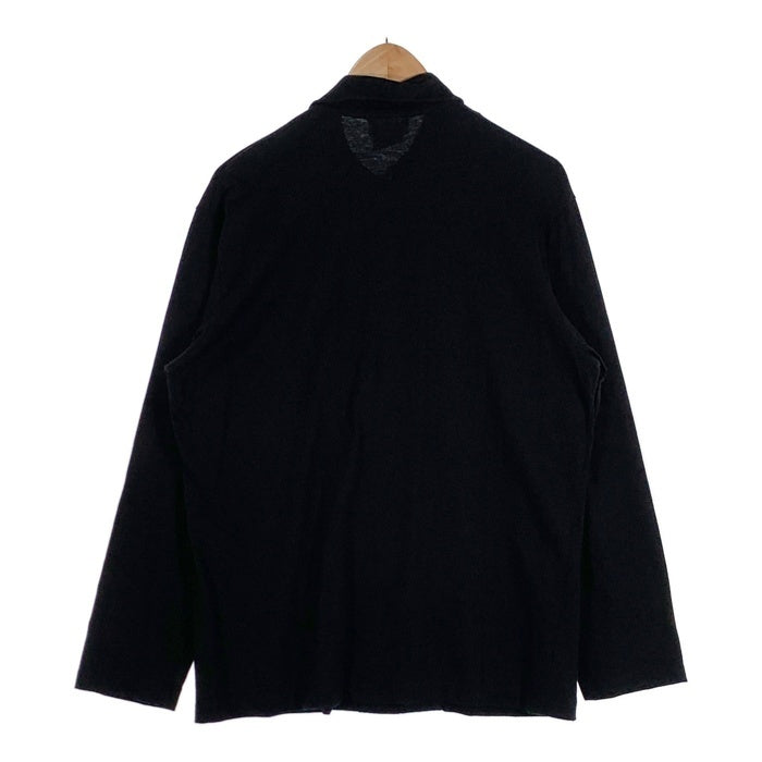 agnes b. homme アニエスベーオム レザール刺繡 コットンシャツ ブラック 長袖 日本製 オールド Size 2 福生店