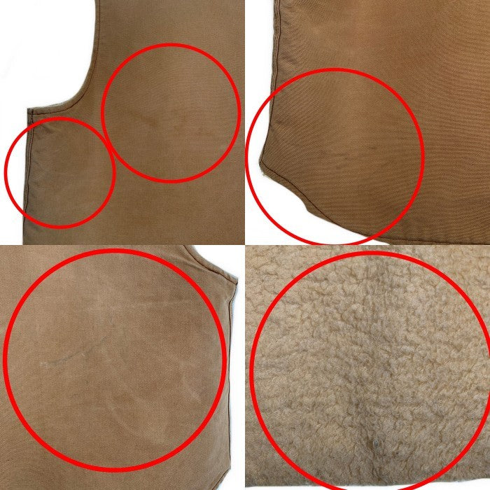 80’s CARHARTT カーハート ダックベスト 内ボア ベージュ 6SV USA製 YKK Size XXLG 福生店